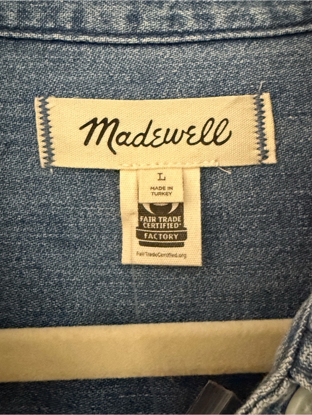 Madewell Blue Denim Button-Front Shirt Jacket - Picture 4 of 4